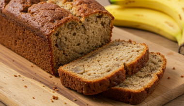 "Easy banana bread recipe with ripe bananas and simple ingredients."