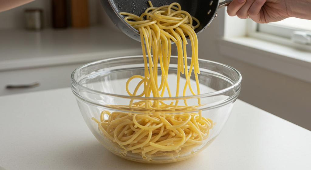 Hearty chicken spaghetti with a rich tomato sauce.