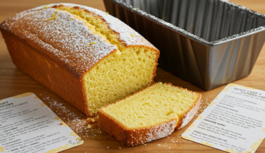 Moist lemon pound cake with a golden crust and fresh glaze