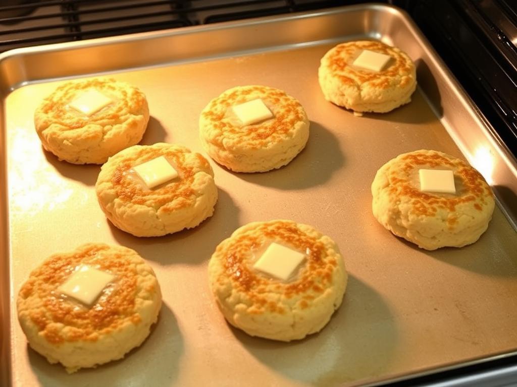 Crab cakes being baked in the oven on a sheet pan Crab cakes being baked in the oven on a sheet pan