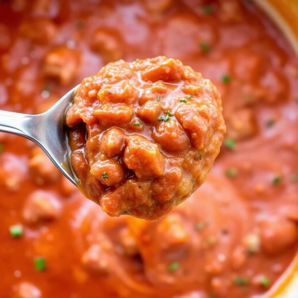 Perfect meat sauce consistency for lasagna